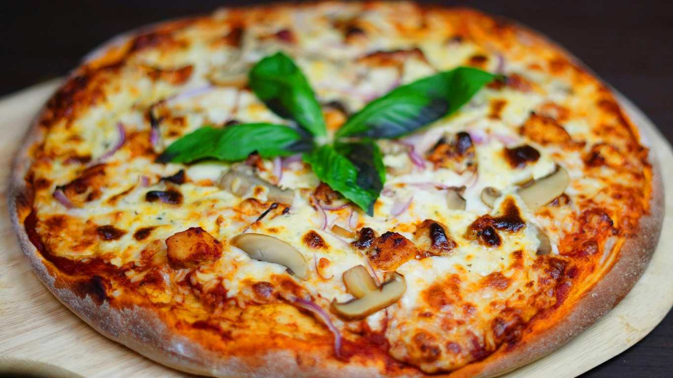 Fresh pizza at Pizza 106 Edmonton, AB