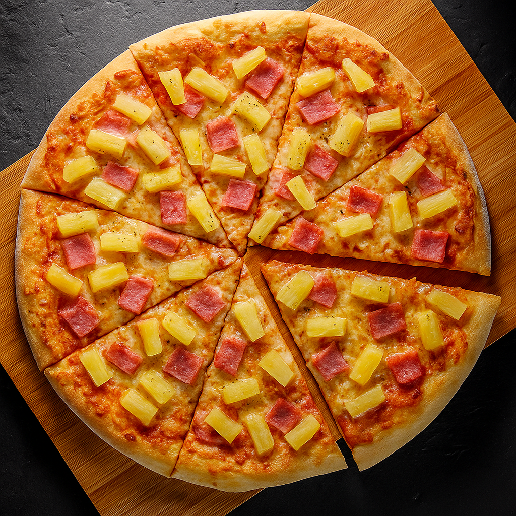Double Hawaiian Pizza at Pizza 106 Edmonton - Pineapple and Ham Pizza